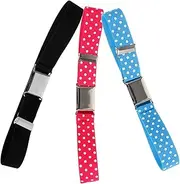 [LIFKOME] Elastic Waist Belt for Boys and Girls 3pcs Adjustable Belts Buckle for Boys Girls Dress Pants