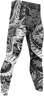 [Eulcici] Men's Compression Pants Cool Dry Athletic Base Layer Workout Running Rash Guard Jiu Jitsu Tights Sports Leggings