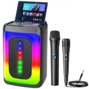 Karaoke Machine for Adults & Kids Portable Bluetooth Speaker with 1 Wireless ...