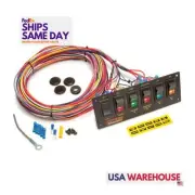 Painless Wiring 50406, Kit Black 6-Switch Lighted Rocker Switch Panel Performanc