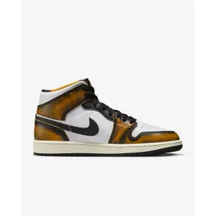 【NIKE 耐吉】籃球鞋 運動鞋 AIR JORDAN 1 MID SE 男鞋 白黑黃(DQ8417071)