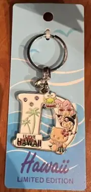 Hawaii Hello Kitty Initial Keyring - Letter "D"