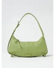 Coccinelle Crescent Leather Shoulder Bag Women Green