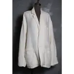 PORTER CLASSIC KENDO & SASHIKO LINEN CLASSIC JACKET白色刺子布西裝外套