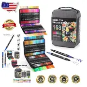 Multicolor Double-Tip Marker Pen Set for Creative Hand Lettering & Art Projects