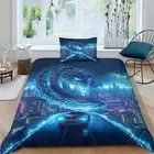 3D Snakes Comforter Cover,Cold Blooded Animals Duvet Cover with Pillowcase