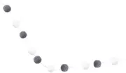 HEALEEP Christmas Wool Felt Balls Garland Wall Hanging Ornaments for Adorable Home Decor for Parties Nursery and Living Room Decoration