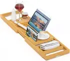 Luxury Bathtub Caddy Tray，Bamboo Bathtub Tray Caddy - Wood Bath Tray Expandable，