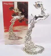 Silver Plated Reindeer Candle Holder Holiday Collection by Godinger
