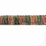Pink and Green High Quality Decorative Brush Fringe Trim by the yard