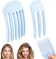 MIVES Hair Root Lifting Comb, 2Pcs Wind Shaping Styling Combs for Fluffy Bangs, Volumizing Hair Root Lifting Combs, Blue, Plastic, Unisex, Men, Women, Stylish, Versatile
