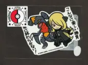 Cynthia & garchomp B #205 B Side Label Pokemon Sticker UV & Water Resistant