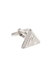 Geometric cufflinks One size White