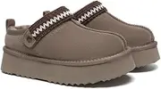 [EVERAU] UGG Slippers Sheepskin Wool Slingback Kintted Platform Maeve
