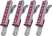 HI-TECH Car Wash Mat Clamps - Heavy Duty Wall Mount Floor Mat Holders - Secure, Durable, and Easy to Install - Ideal for Home Garages and Auto Shops - 4 Pack (Purple)