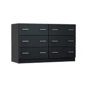 Chest of 6 Drawers Storage Cabinet Dresser Black