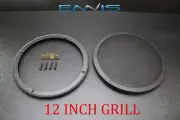 (1) 12 INCH STEEL SPEAKER SUB SUBWOOFER GRILL FINE MESH W/ CLIPS SCREWS GT-12
