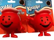 Lot Of 2- Dog Vinyl Chew Squeaker Toy ( KOOL-AID, OH YEAH MAN ) NEW