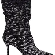 Thalia Sodi Raquell Slouch Pointed-Toe Rhinestone Embellished Boots NEW 6.5