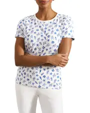 Hobbs London Pixie Cotton Printed Tee