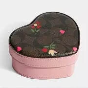 COACH HEART TRINKET BOX WITH HEART PETAL PRINT