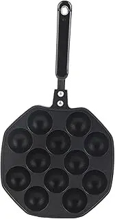 12 Cavity Takoyaki Pan, Non Stick Aluminum Takoyaki Skillet, Squid Ball Pancake Maker Baking Cooking Tool