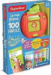 Clementoni Sapientino Le My First 100 Educational Game 2 Years, Electronic Italian Gift, Flashcards, Audio Cards for Learning New Words, English for Children, 16818, Multi-Colour
