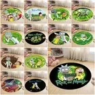 Rick and Morty Room Floor Mat Circle Round Carpet Anti-slip Chair Rug Mat 100cm