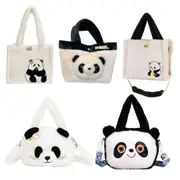 Kids Cartoon Panda Crossbody Bag Plush Ladies Shoulder Bag Cute Panda Design