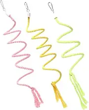 TOBBOMEY 3Pcs Parrot Climbing Bird Rope Perch for Parakeets Cockatiels for Bird Cages Home Decor