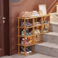 在飛比找樂天市場購物網優惠-樓梯鞋架子簡易進門口放臥室宿舍多層收納經濟型窄小鞋櫃置物架