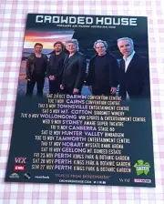 CROWDED HOUSE - NOV 2022 DREAMERS... AUSTRALIA TOUR LAMNATED - NEW TOUR POSTER