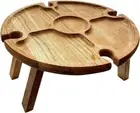 Folding Portable Picnic Table, Outdoor Fold up Camping Camp Table Small Wood Win