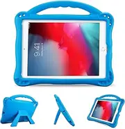 ProCase Kid Case for iPad 9.7 (Old Model) 6th 5th 2017 2018/ iPad Air 2 Air 1/ iPad Pro 9.7 2016 for Boys Girls, Shockproof Lightweight Rugged Cover Full Protective Case with Handle Kickstand -Blue