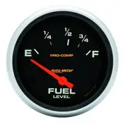 Autometer Pro-Comp Fuel Level Gauge Electric - 73 - 10 Ohm, 2 5/8 Inch, Short Sweep, AU5416
