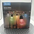 Govee S14 Smart Outdoor String Lights w/ 15 Dimmable RGBIC LED Bulbs, 48ft IP65