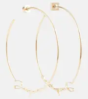[Jacquemus] Jacquemus Logo hoop earrings One Size gold