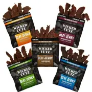 Beef Jerky Variety Pack, 5 Flavors & Up to 36g Protein Per Bag, Tender & Easy...