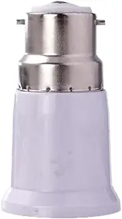 B22 to E27 Bulb Adapter, Bayonet to Screw Edison, Metal and Heat Resistant Plastic, BC to ES Lamp Base Adapter for LED, Incandescent, CFL Bulbs