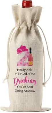 Happy 21St Birthday Party Decorations & Gifts for Her & Him - Unique Wine Bags