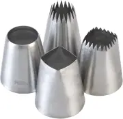 Extra Large Icing Tips Set with round Star Square Eclair Churro Meringue Piping