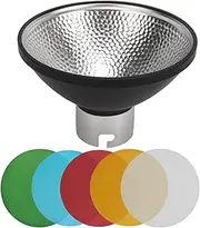 Standard Reflector Beauty Dish for AD M, 12cm Mini Beauty Dish with 5 Light Effect Color Filters, Soft Diffuser for Godox AD200 AD200Pro AD360II Flashes