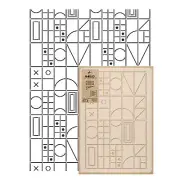 GEOMETRIC reusable PLASTIC Wall STENCIL Template 25.6"x37.4" GEOMETRIC TILES