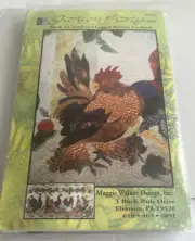 Maggie Walker Quilting Block #2 Garden Party Golden Neck Bantam With Fabric NIP