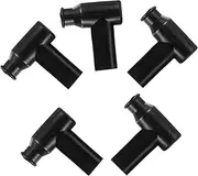 TOYZFRIENDY 5pcs Spark Plug Caps High Temperature Resistant Insulator for Enhanced Engine Performance and Stable Ignition System Durable Black Rubber Socket Cap for Motorcycles and Industrial
