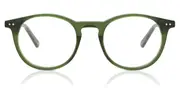 Round Full Rim Plastic Men's Glasses Online Green Size 47 - Lenses Included - Private Health Rebate - Blue Light Block - SmartBuy Collection