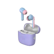myFirst CareBuds Safe Earbuds with Intelligent Transparency, Easy Touch Control, 85dB Max Volume Cotton Candy
