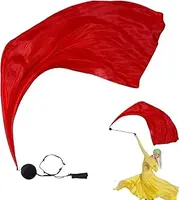 [Generic] Veil Poi, chiffon Poi - Dance Flag with chiffon Dance Veil Swing Ball | chiffon Bale Poi, Veil Poi - Dance Flag with chiffon Dancing Veil Swing Ball Dance Flags Belly Dance Veil Poi, Gorgeous Gradient Color