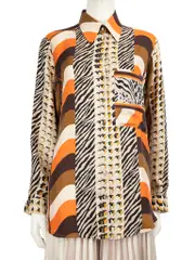 Silk Abstract Pattern Shirt