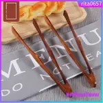 WOODEN COOKING KITCHEN TONGS FOOD BBQ TOOL SALAD BACON STEAK